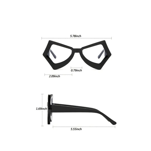 Vintage Polygon Butterfly Cat Eyeglass Frames - Picture 5 of 8